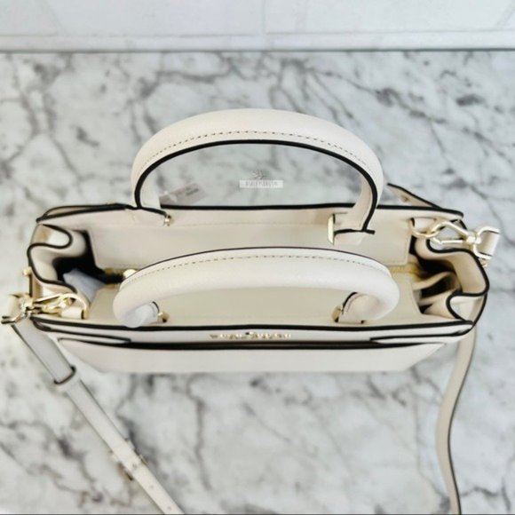 Kate Spade Staci Parchment White Medium Satchel Crossbody - Picture 4 of 10